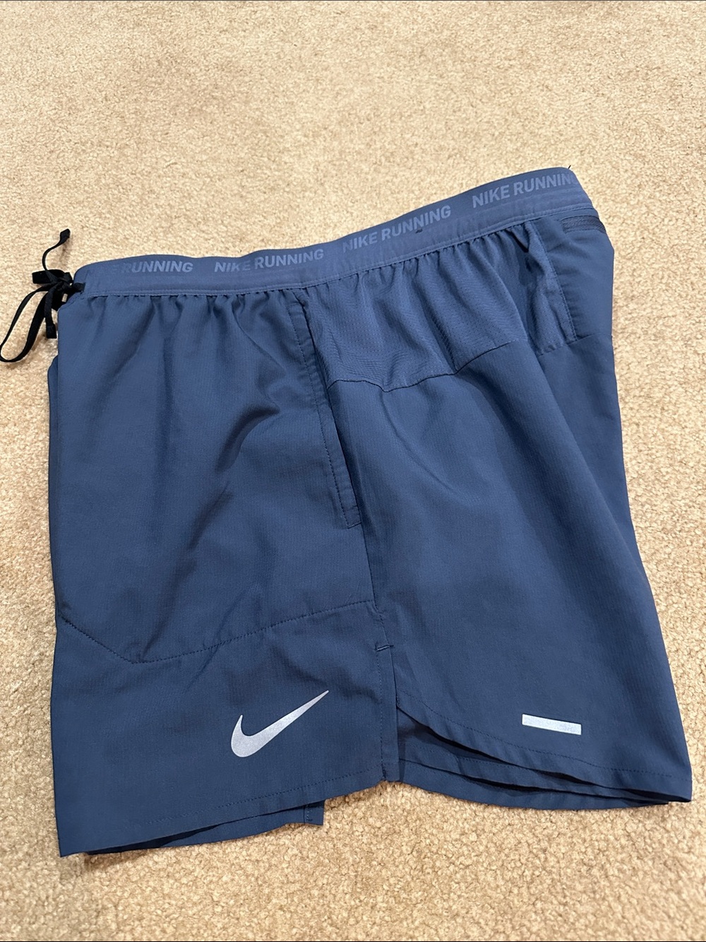 Nike Running Men's Navy Blue Performance Shorts